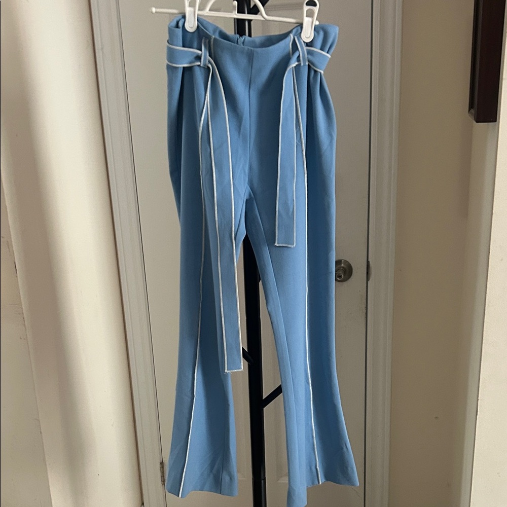 Cest  Moi Elegant Blue Flare Women's Pants